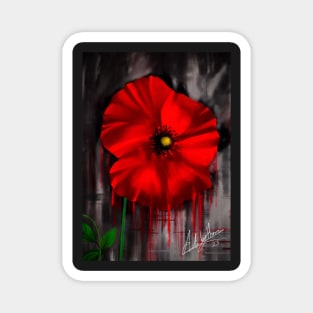 Red Poppy Magnet