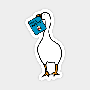 Happy Birthday Gaming Goose Cute Animals Design Magnet