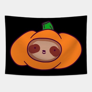 Sloth Face Pumpkin Tapestry