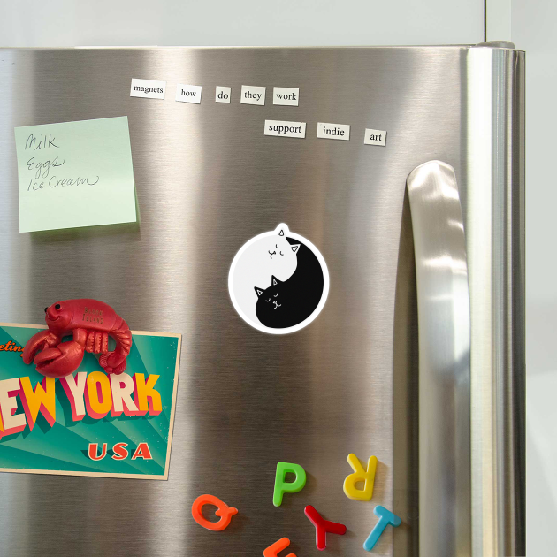 Yin Yang Cats, Cute Cats, Kitten Cat Lover by logiamerch