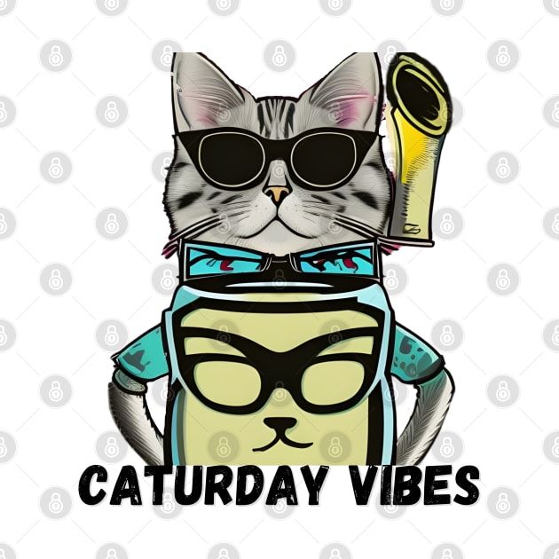 Caturday Vibes by mdr design