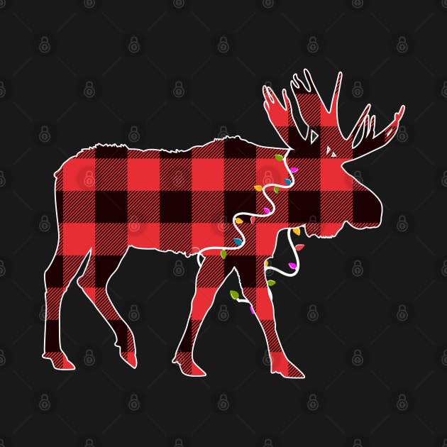 Santa Deer Plaid Red Buffalo Animal Merry Christmas Pajamas Family by Johner_Clerk_Design