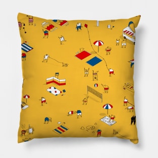 Summer Beach Fun Pillow