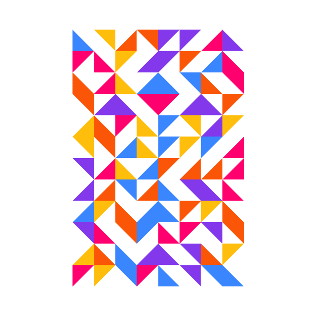 Creative Geometric Colourful Triangle Pattern #9 by Trendy-Now