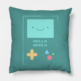 Cute Adventure Time Bmo Hello World Programmer Programming Female Pillow