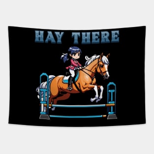 Hay There I Equestrian Pony Horse Lover Tapestry