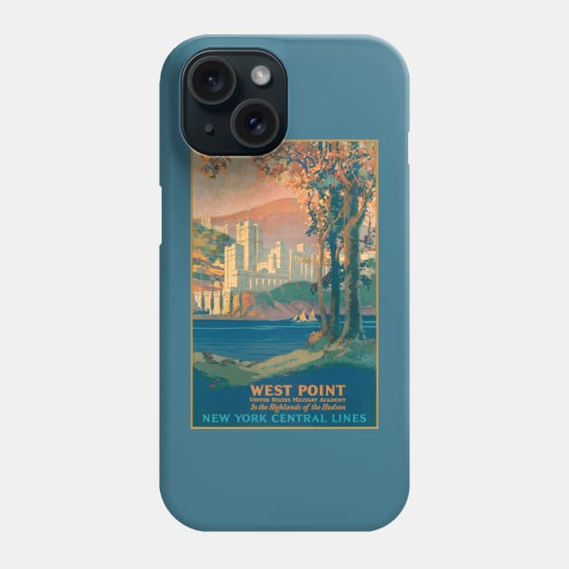 1927 New York Central Lines Railroad Poster - West Point New York Phone Case by MatchbookGraphics