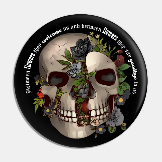 Floral skull – Between flowers and farewells Pin by IrvinGoth Garden