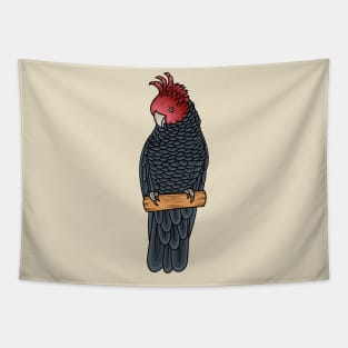 Gang gang cockatoo bird cartoon illustration Tapestry