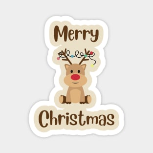 Cute Merry Christmas Present Magnet