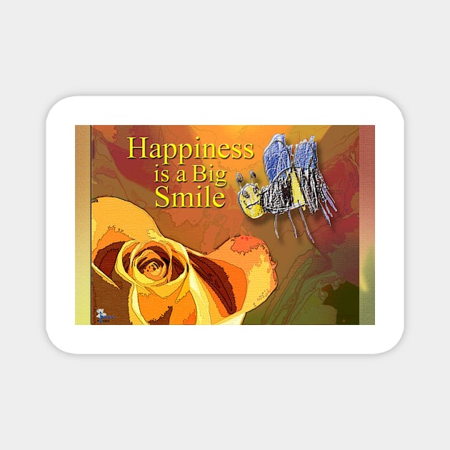Happiness is a Big Smile Magnet by michaelasamples