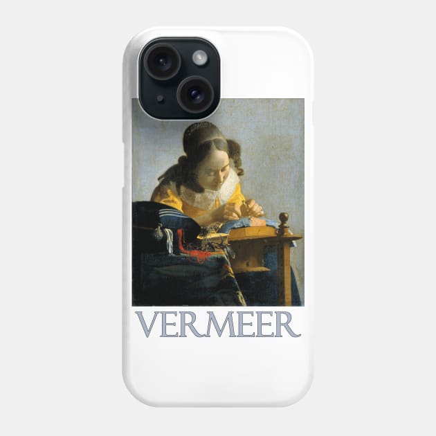 The Lacemaker (1670) by Johannes Vermeer Phone Case by Naves