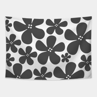 Grey floral flowers pattern design Tapestry