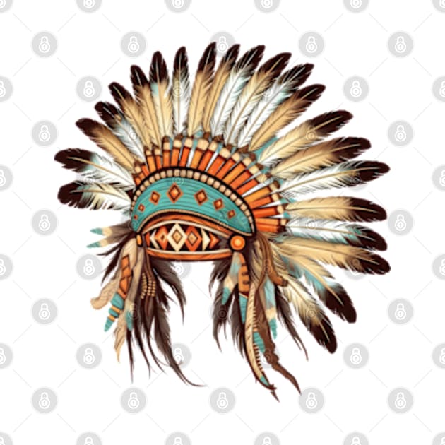 Native American Feather Headdress #1 by Chromatic Fusion Studio