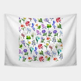 Genshin Impact Flowers Print (White) Tapestry