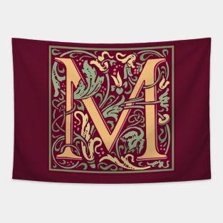 William Morris Vintage Letter M Tapestry