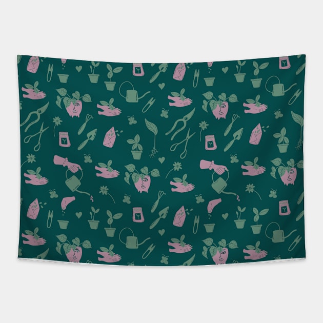 Gardening tools and supplies Tapestry by DanielK