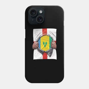 St Vincent And The Grenadines Flag English Flag Ripped - Gift for Saint Vincentian From St Vincent And The Grenadines Phone Case