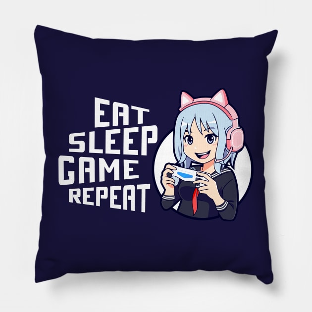 Gamer Girls Rule 3 Pillow by machmigo