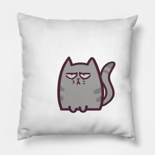 Annoyed Cartoon Cat Pillow