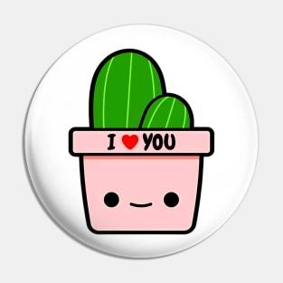 "I Love You" Cactus Pin