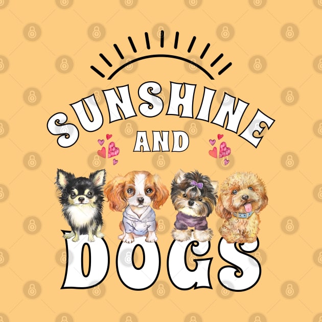 Sunshine and Dogs-Puppies and Sunshine by THE Dog Designs