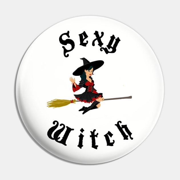 Halloween Sexy Witch Pin by CoastalDesignStudios