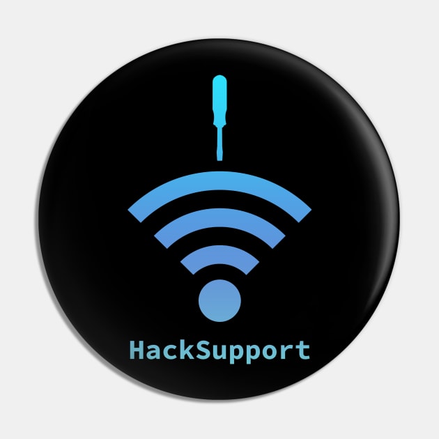 Copy of Hack-Support: A Cybersecurity Design (Blue) Pin by McNerdic