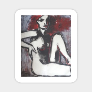 Red Haired Nude Lady 1 Magnet