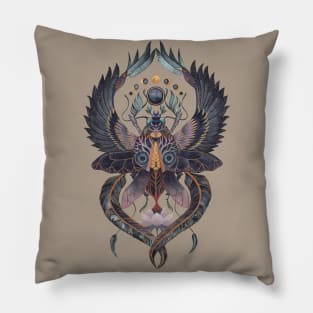 Scarab Gud Luck Wings Beetle Pillow