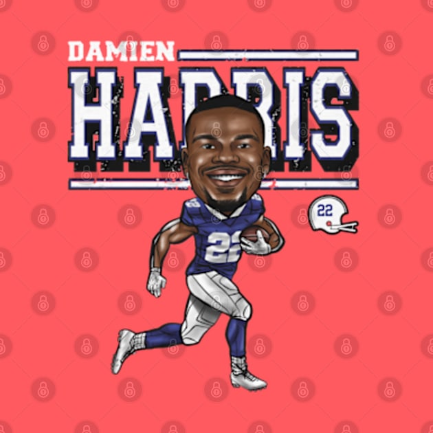 Damien Harris Buffalo Cartoon by danlintonpro