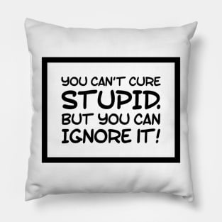 You can't cure stupid, but you can ignore it! Idiots are Everywhere! Pillow