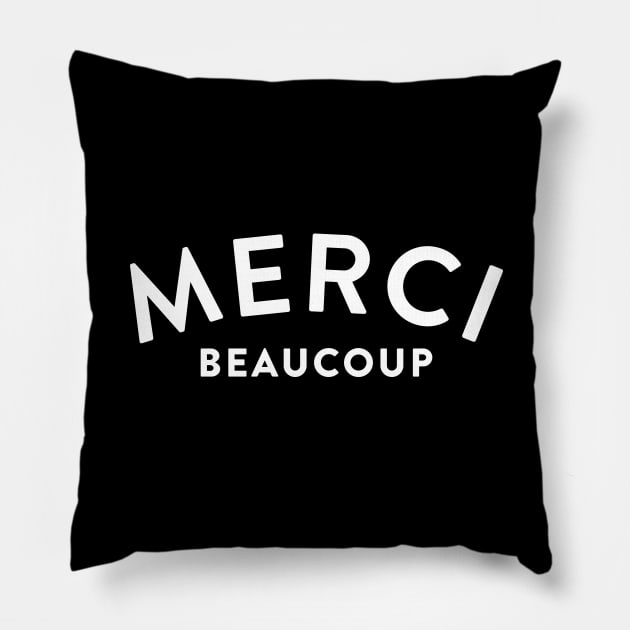 Merci Beaucoup French Quote Pillow by August Design