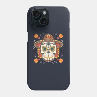 cinco de mayo skull graphic Phone Case