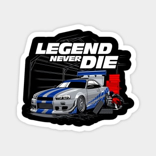 Legends Never Die Skyline R34 Magnet