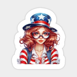 4th of July Girl #3 Magnet