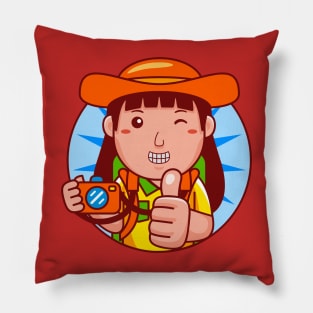 Traveller Woman Pillow