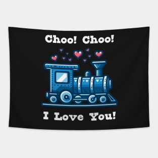 Train Valentine Tapestry