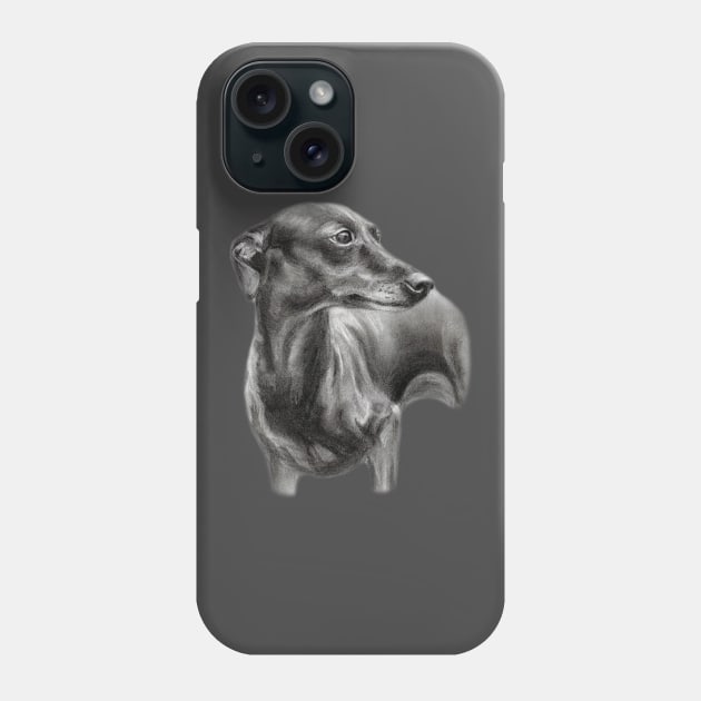 Greyhound Drawing Phone Case by animalpaintings