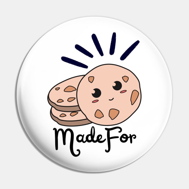 Made For Each Other Cookies and Milk Pin by Nutrignz