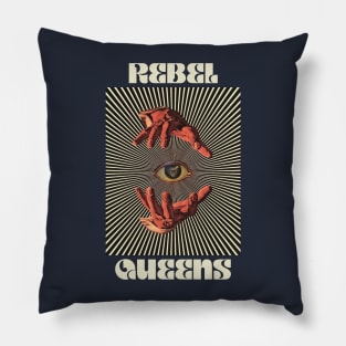 Hand Eyes Rebel Queens Pillow