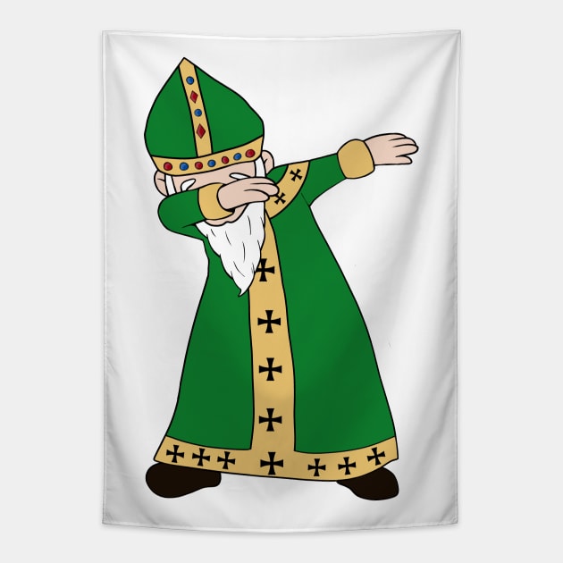 St. Patrick Dabbing Tapestry by valentinahramov