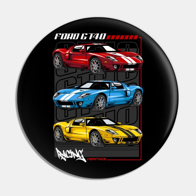 Iconic GT40 Exotic Car Pin by milatees