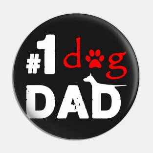 Dog Dad Funny Father's Day Tee Pin