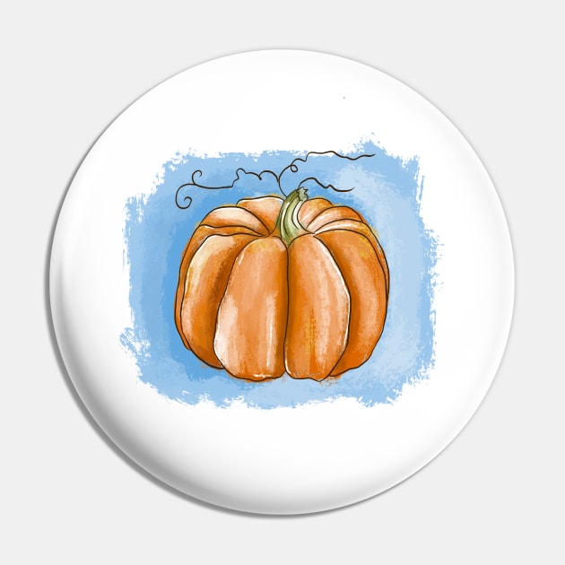 Denizko Orange pumpkin Pin by denizko