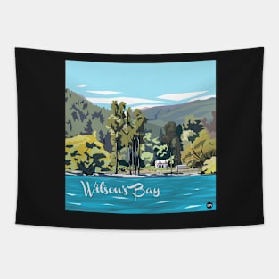 Wilson's Bay, Queenstown by Ira Mitchell-Kirk Tapestry