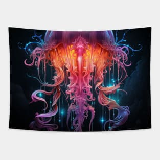 Neon Jellyfish #5 Tapestry