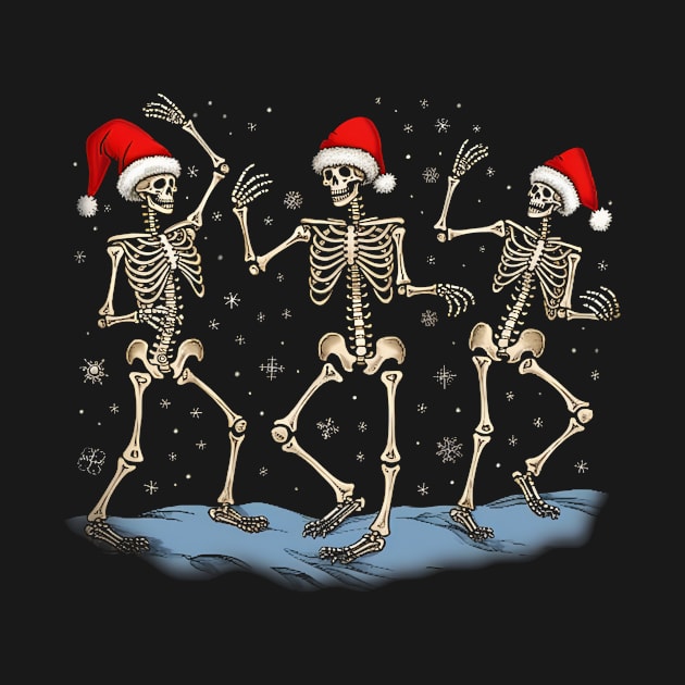 Skeletons Dancing Xmas Funny Christmas Skeletons Boys Kids by ArifLeleu