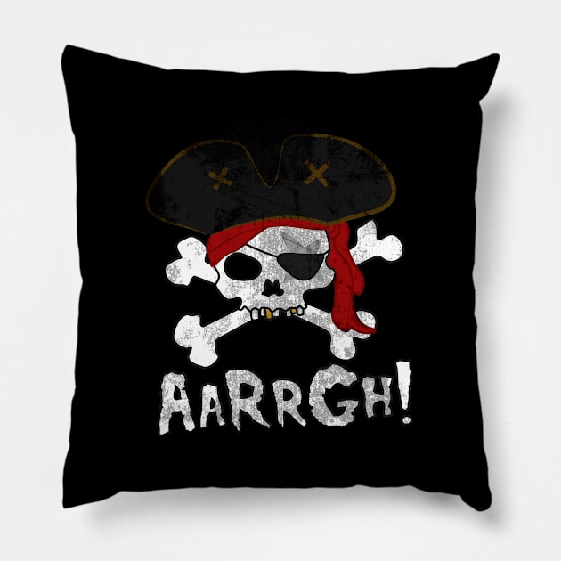 Aarrgh! - Skull and Crossbones - Pirate Halloween Shirt Pillow by BKFMerch