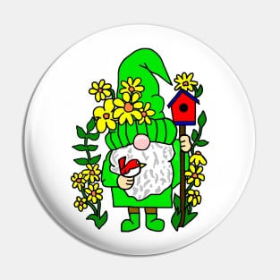 Sunflower Garden Gnome Pin